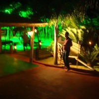 Vista do espaço a noite