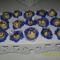 Bombons de chocolate branco trufados