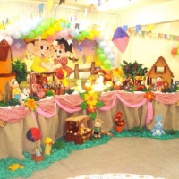 decoração infatil turma da monica  junina