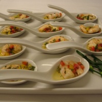Ceviche de Camarão em Mini Colheres