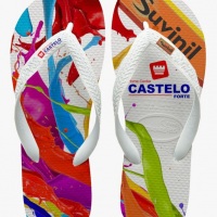 Havaianas personalizadas para brinde empresarial.