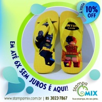 Chinelo Borracha Microporosa, duráveis, gravação sem limite de cores, 17/18 até 45/46.