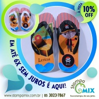 Chinelo Borracha Microporosa, duráveis, gravação sem limite de cores, 17/18 até 45/46.