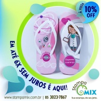 Chinelo Borracha Microporosa, duráveis, gravação sem limite de cores, 17/18 até 45/46.