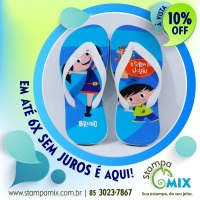 Chinelo Borracha Microporosa, duráveis, gravação sem limite de cores, 17/18 até 45/46.