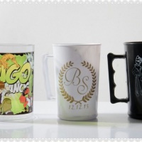 Caneca em acrílico - Caneca personalizada para seu convidado já usar no seu evento.