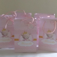 sacola ursinha princesa - 4,00 R$ a unidade