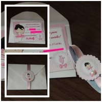 Convite personalizado em papel fotográfico com envelope
