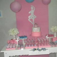 Tema bailarina azul com rosa