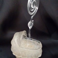 Lembrancinha Nascimento Porta Recado bercinho em resina cristal