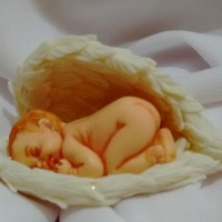 Lembrancinha Bebê Anjo em biscuit