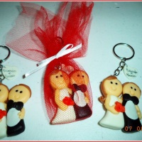 Chaveirinhos casal de noivos ! Lembrancinha casamento.
