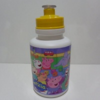 Squeeze Branco 350ml Personalizado c/tampa colorida