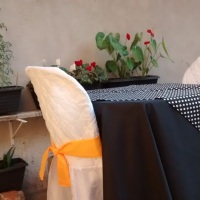 Toalha preta de microfibra e cobre manchas de tricoline,capa metalase com laço de bamber.