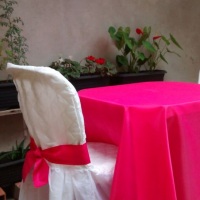 Toalha de Bamber Rosa pink capas com laços de bamber rosa pink.