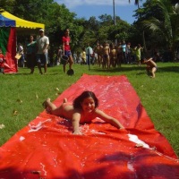 animação na piscina